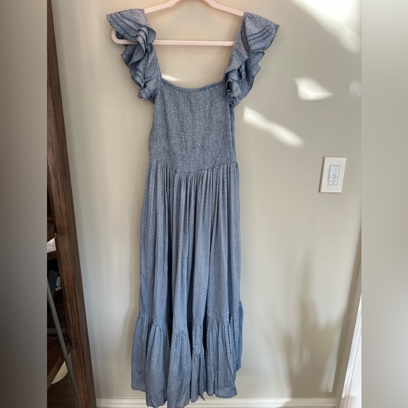 NEW Mille Olympia Dress. Chambray polka dot. M. NWT. - Picture 8 of 10